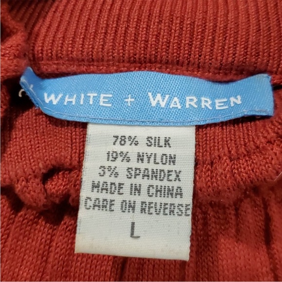 White + Warren Silk blend mock turtleneck sweater - Picture 7 of 7